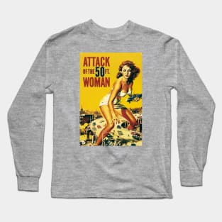 Vintage Movie - Attack Of The 50 Foot Woman poster Long Sleeve T-Shirt